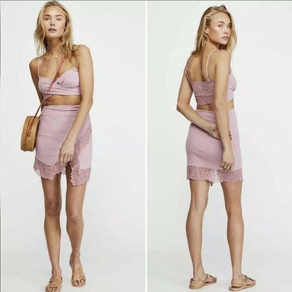 Nwt FREE PEOPLE Va Va Voom Bliss Blush Set - Picture 7 of 16